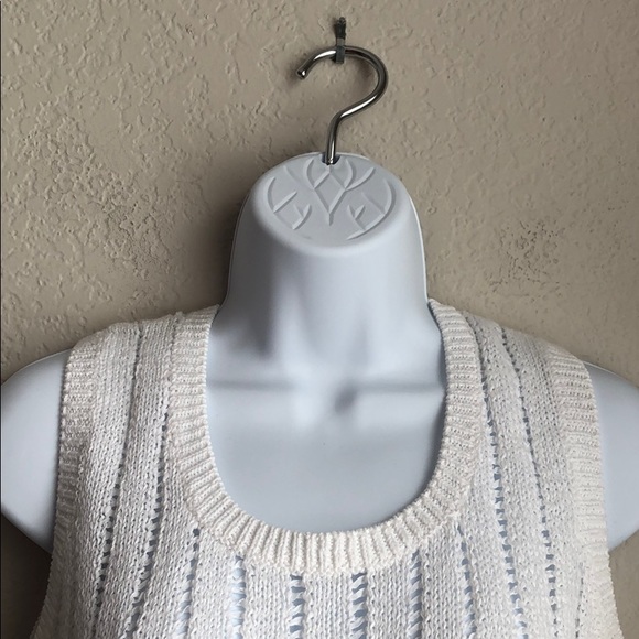 Ann Taylor LOFT White Knit Pullover Vest - Picture 4 of 5